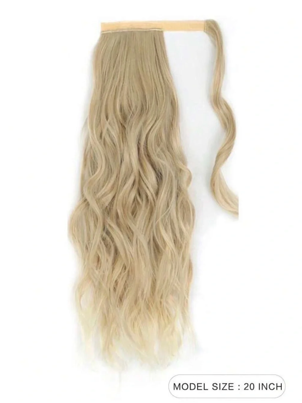 Blonde Wavy Clip-In Ponytail Extension - Natural Light Blonde